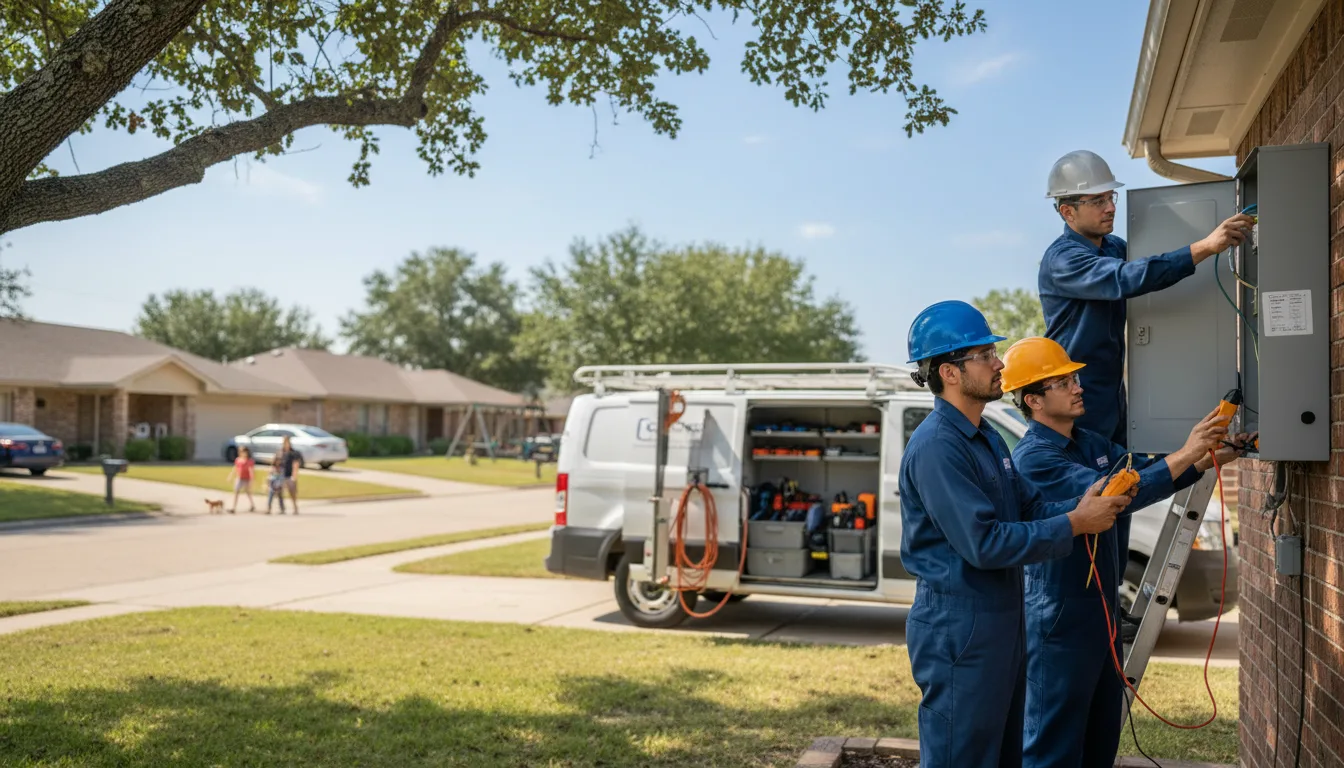 Certified electrician providing emergency electrical services in Oilton, TX